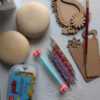 wooden stone mandala diy kit