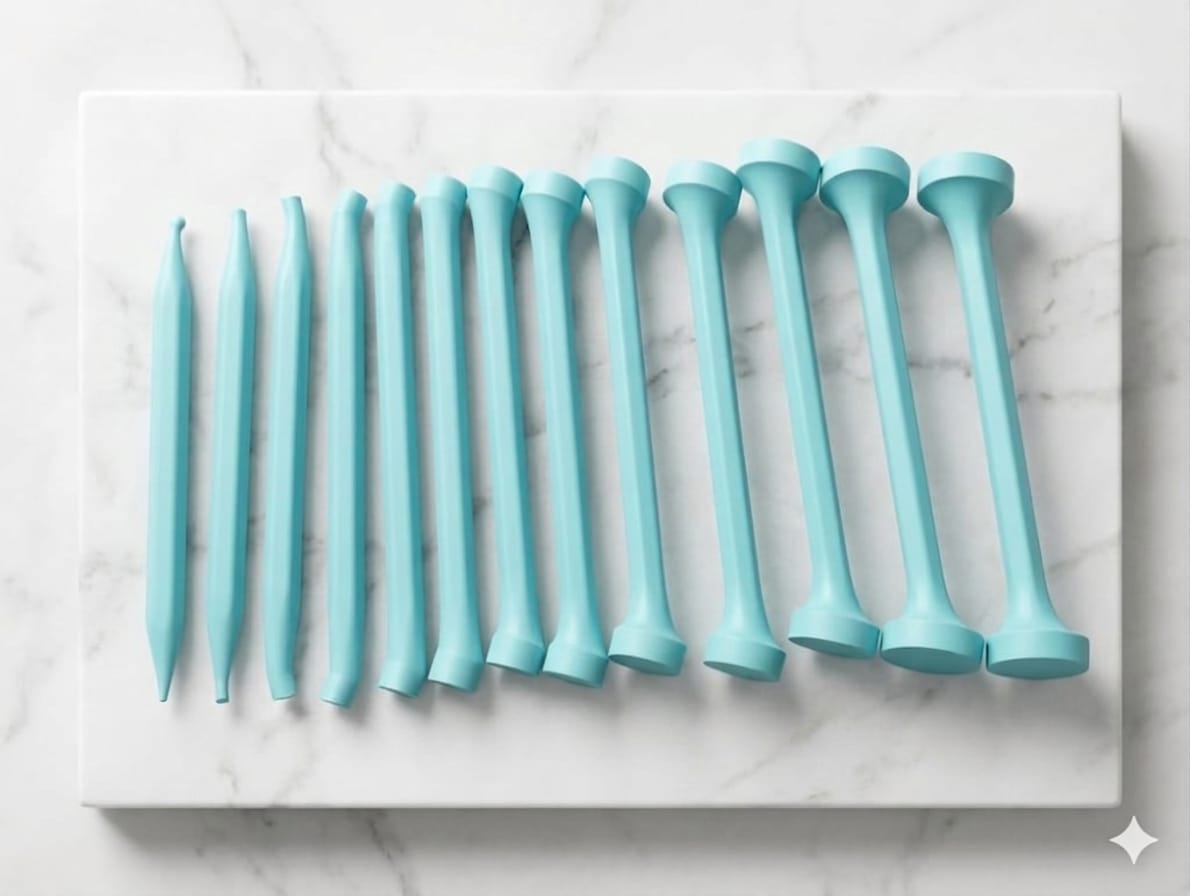 12 Round bended tools for mandala art with 24 sizes